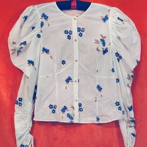 Embroidered Cotton Button Up